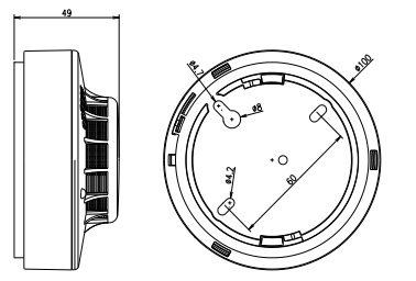 南通松江JTY-GD-9001型獨立式光電感煙火災探測報警器接線安裝技術