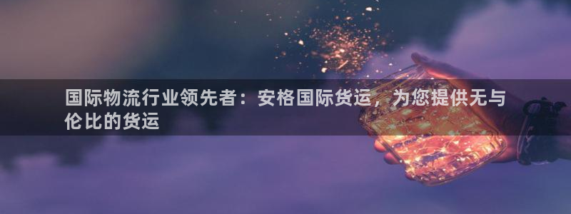 尊龙凯时平台官网：国际物流行业领先者：安格国际货运，为您