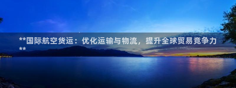 尊龙人生就是博首页入口：**国际航空货运：优化运输与物流
