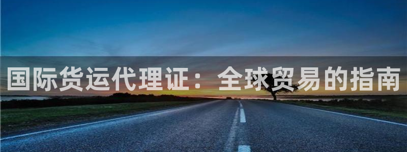 尊龙网址苹果版下载：国际货运代理证：全球贸易的指南