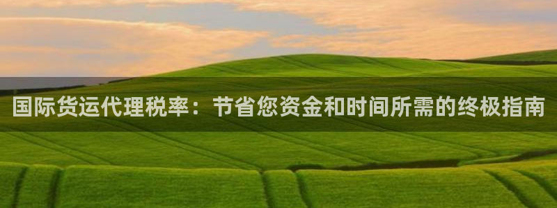 尊龙人生就是博d88官方网站：国际货运代理税率：节省您资