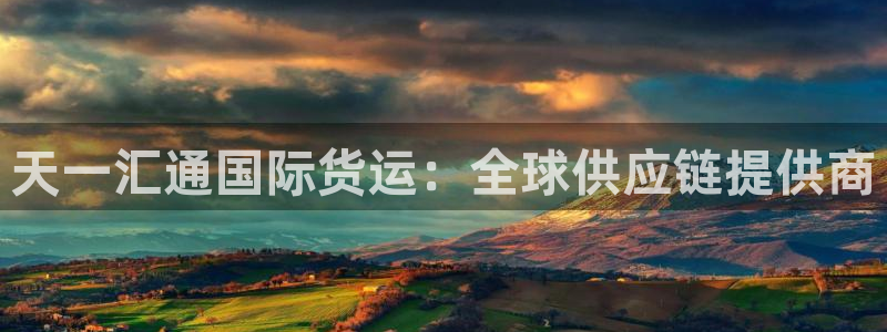 尊龙凯时提款一直审核中：天一汇通国际货运：全球供应链提供